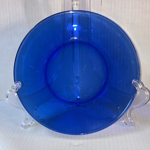COBALT BLUE Glass Plate 8 inch Diameter - Picture 1 of 9